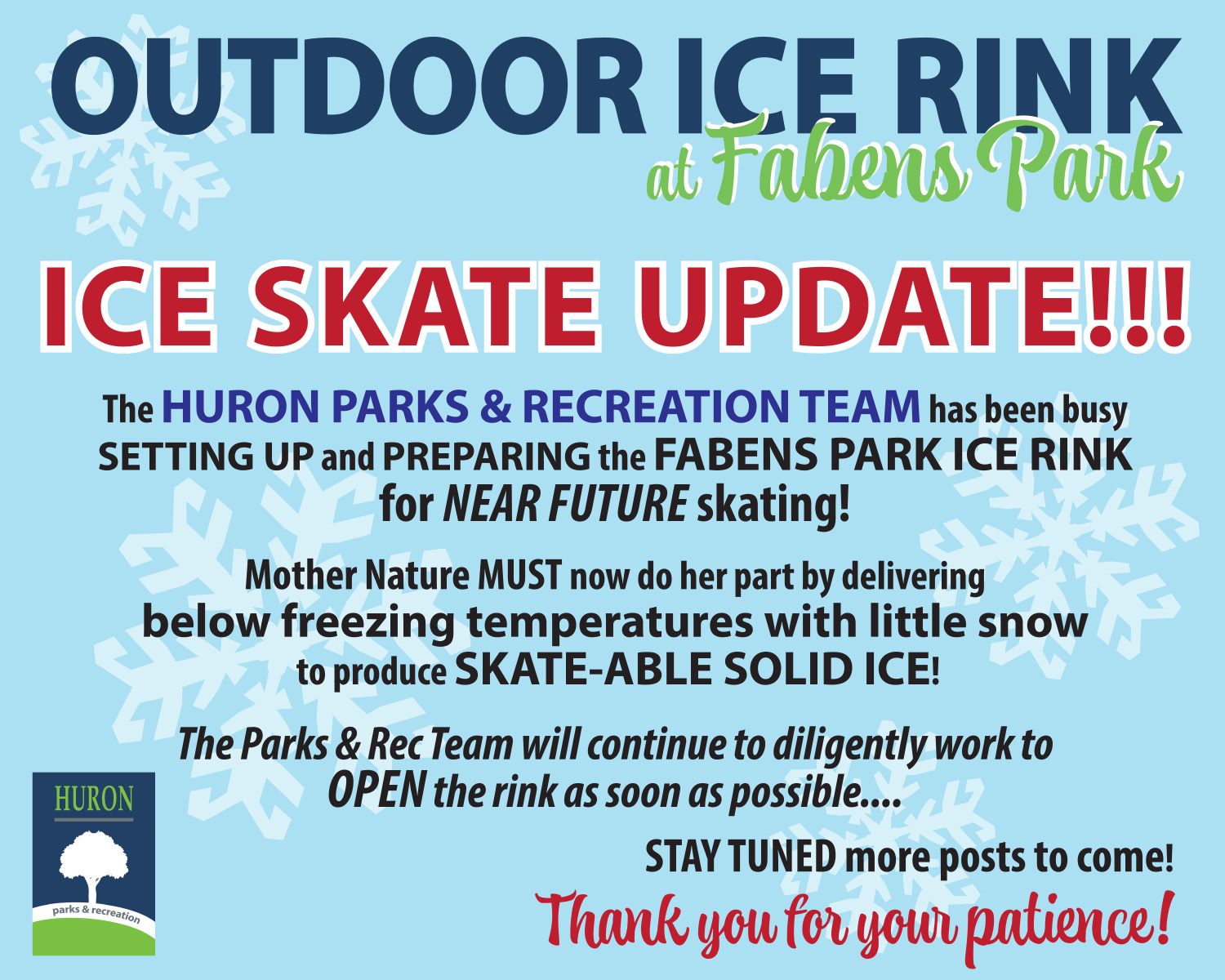 2025 Ice Rink Announcement Opening Soon